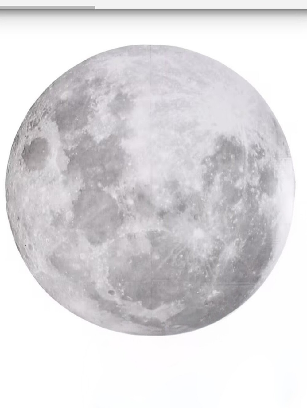 45" Bright Gray Photo-Realistic Full Moon Hanging Decoration